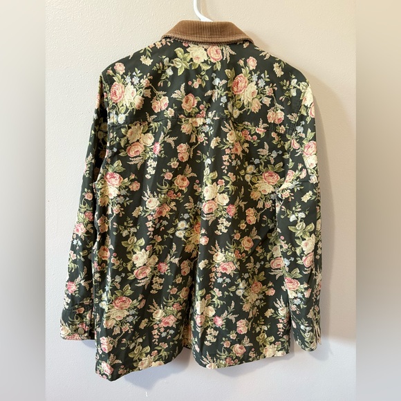 Vintage 90s Lauren Jean Co. Lauren Ralph Lauren floral barn jacket size Large - Picture 3 of 11
